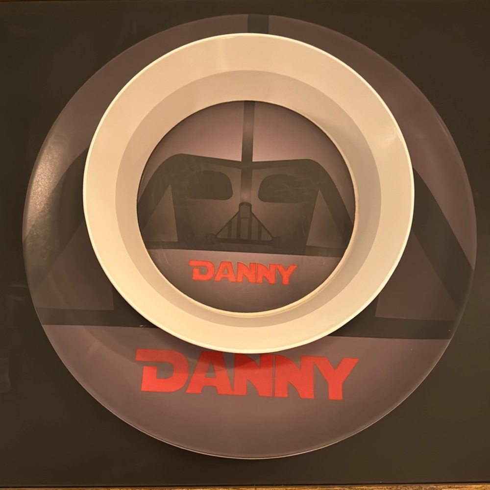Stars wars Custom Plate and Bowl Set - Danny